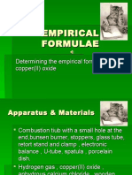 Empirical Formulae
