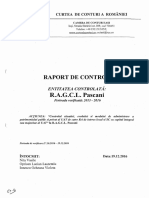 Raport de Control - RAGCL Pascani - Perioada 2013 - 2016