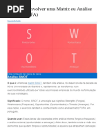 Matriz e Análise - SWOT