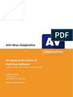 Anti-Virus Comparative: On-Demand Detection of Malicious Software