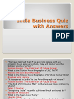 India Business Quiz With Answers
