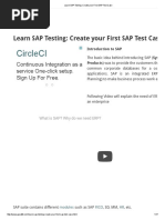 Learn SAP Testing - Create Your First SAP Test Case