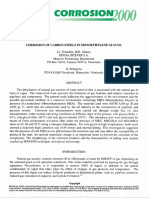 Corrosion of Carbon Steels in Monoethylene Glycol (51300-00498-Sg)