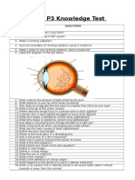 GCSE P3 Knowledge Test: Questions