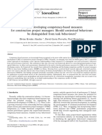 Towards Developing Competency-Based Measures For Construction Project Managers: Should Contextual Behaviours Be Distinguished From Task Behaviours?