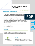 Comunicación Venta Personal. Programa