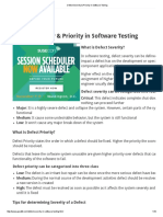 Defect Severity & Priority in Software Testing