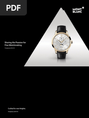 Montblanc Watch catalog 2014