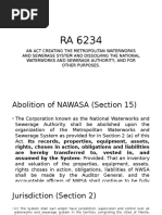 An Act Creating The Metropolitan Waterworks and Sewerage System and Dissolving The National Waterworks and Sewerage Authority and For Other Purposes