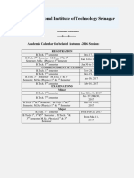 Academic Calender (Belated Autumn Session)