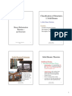 Stress-Deformation Theories - An Overview: Classification of Structures-I. Solid Beams