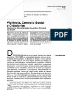 (1994) Sérgio Adorno - Violência, controlo social e cidadania - dilemas na administração da justiça criminal no Brasil.pdf