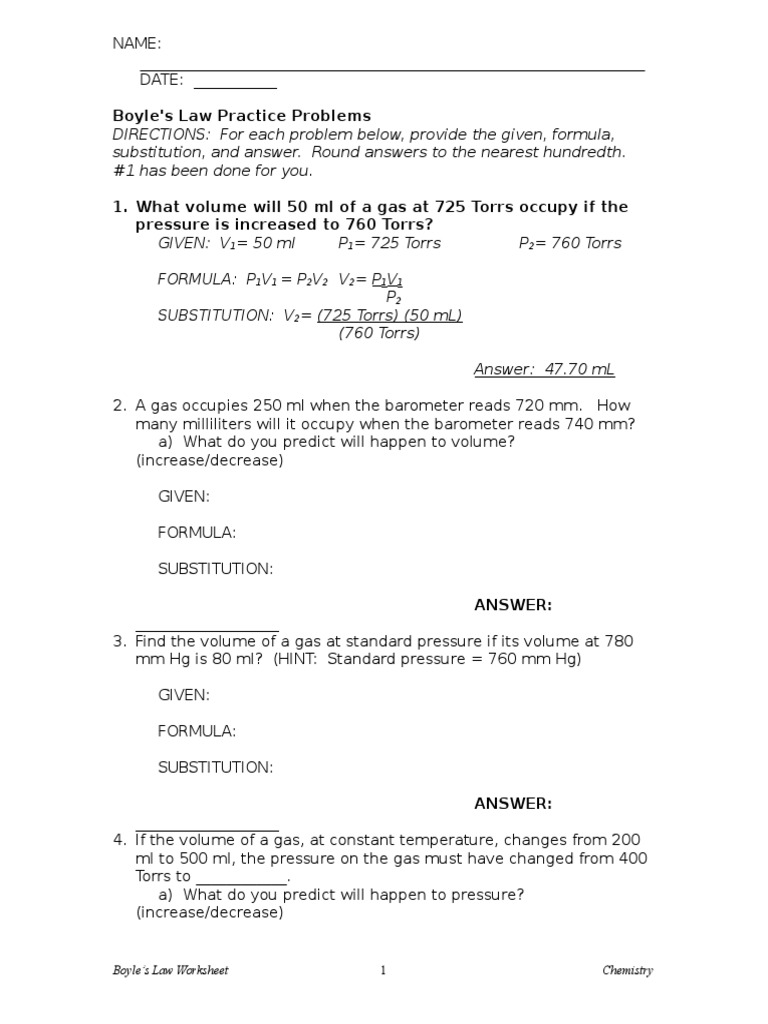 Boyles WS Extra Practice | PDF