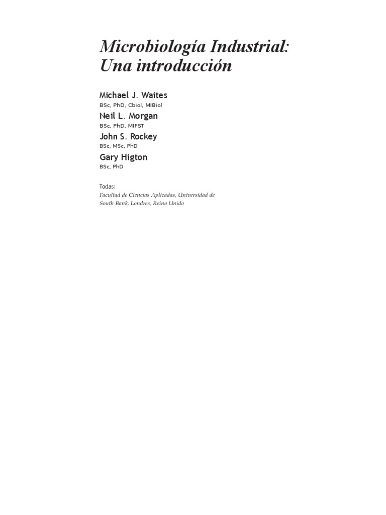 Industrial Microbiology An Introduction Waites (1) .En Es PDF Archaea Biología Celular)