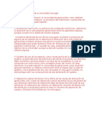 Causas de Disolucion de La Comunidad de Gananciales Familia