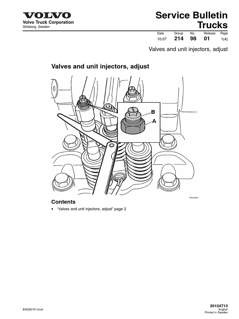 Adjust Valves and Unit Injectors PDF Fuel Injection Vehicle