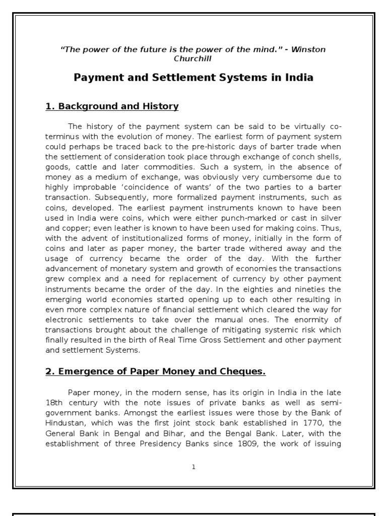 Evolution of Payment Systems in India | PDF | Clearing (Finance) | Cheque