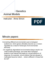 Behavioral Genetics Animal Models: Instructor: Anne Simon