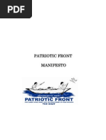 Patriotic Front Final Manifesto - 2006