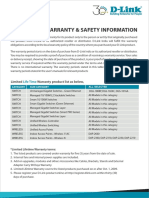 D Link India Warranty and Safety Information REV 1 1 PDF