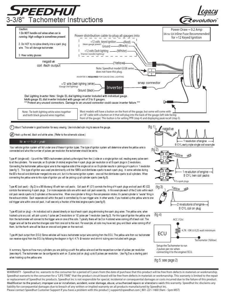338_tachometer_instructions.pdf Ignition System Electrical Components