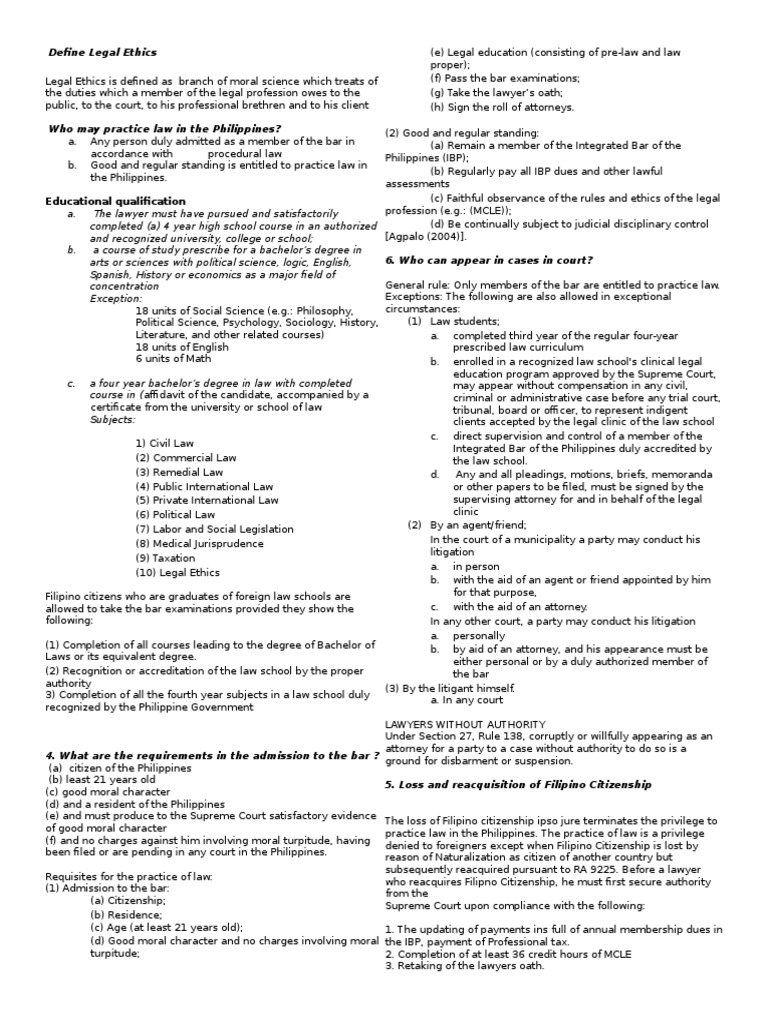 Educational Qualification Define Legal Ethics PDF Legal Education Lawyer