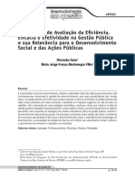 1 - Texto - Sano - Montenegro - 2013 - As-Tecnicas-De-Avaliacao-Da Eficiência - Eficácia e Efetividade PDF