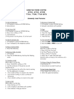 Norstar Cheat Sheet 1