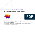 What Are The Causes of Cell Death?: Add This Page To Your Favourites Sitemap