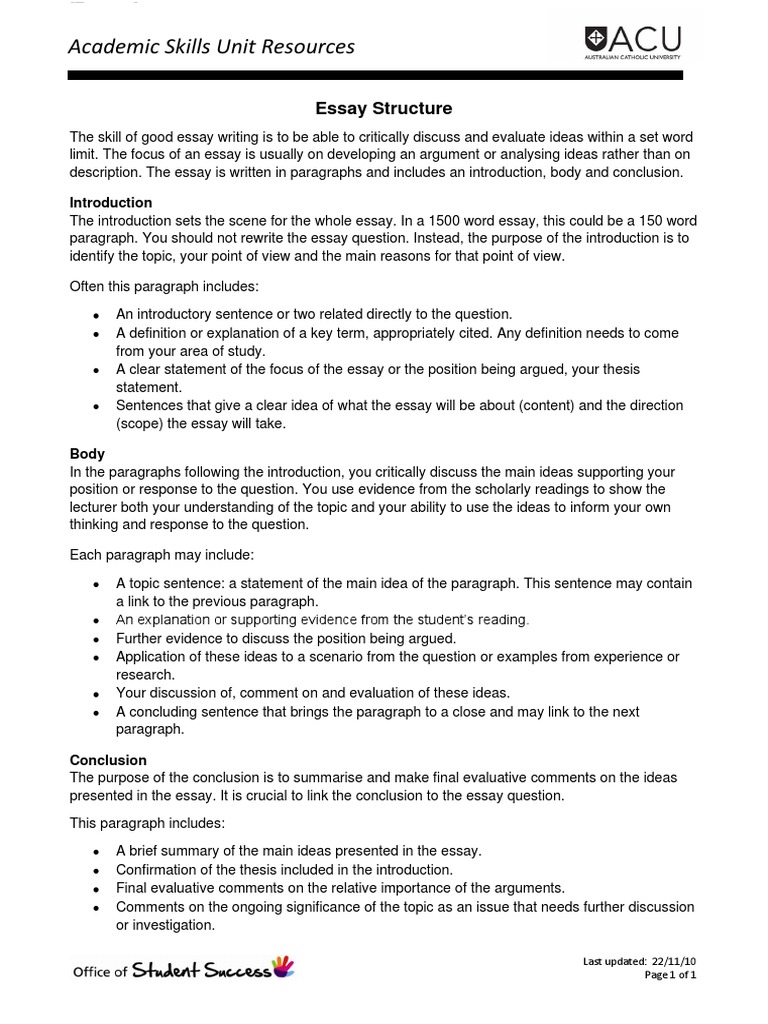Essay Structure |