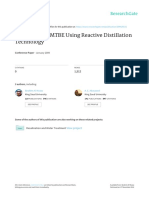 Production of MTBE Using Reactive Distillation Technology