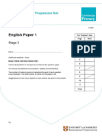 Primary Progression Test - Stage 3 English Paper 1 PDF