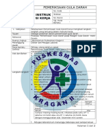 Instruksi Kerja Pemeriksaan Gula Darah