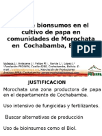 Uso de Bionsumos en El Cultivo de Papa en Comunidades de Morochata en Cochabamba, Bolivia (Presentación PowerPoint)