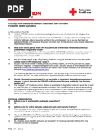 CPR/AED For Professional Rescuers and Health Care Providers Frequently Asked Questions