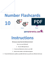 Number Flashcards 1 10
