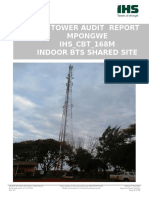 Ihs Tower Audit Report Mpongwe IHS - CBT - 168M Indoor Bts Shared Site