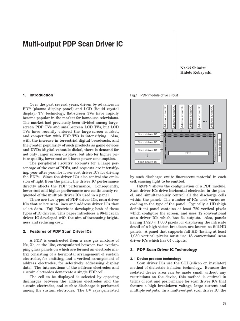 Multi-output PDP Scan Driver IC Overview | PDF | Integrated Circuit ...