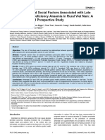 Psychological and Social Factors Assosiated With Late Pregnancy Iron Deficiency Anemia in Rural Vietnam PDF