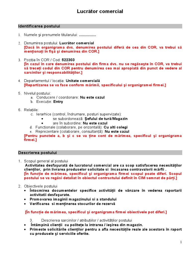 69 - Lucrator Comercial | PDF