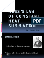 Hess's Law of Constant Heat Summation