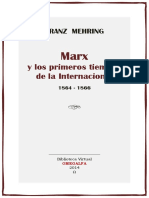 Mehring Franz - Marx Y Los Primeros Tiempos de La Internacional PDF