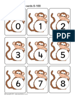 Monkey Number Cards
