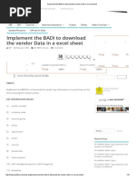 Implement The BADI To Download The Vendor Data in A Excel Sheet