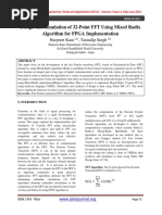 Design and Simulation of 32-Point FFT Using Mixed Radix Algorithm For FPGA Implementation