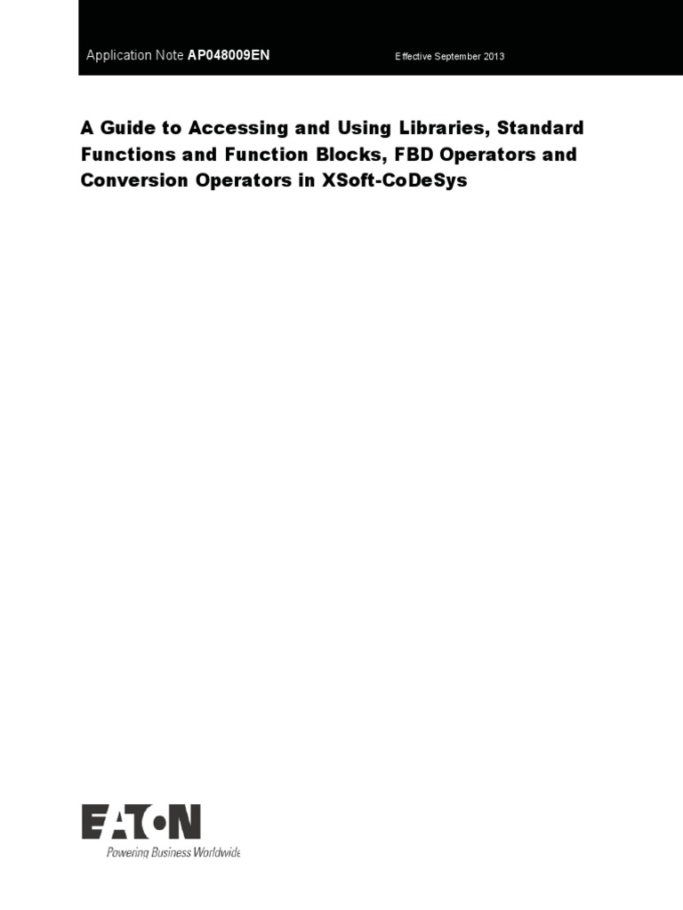 CodeSys PLC Programming PDF | PDF | Library (Computing) | Subroutine