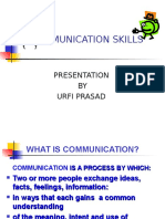 Communication Skills: Presentation BY Urfi Prasad