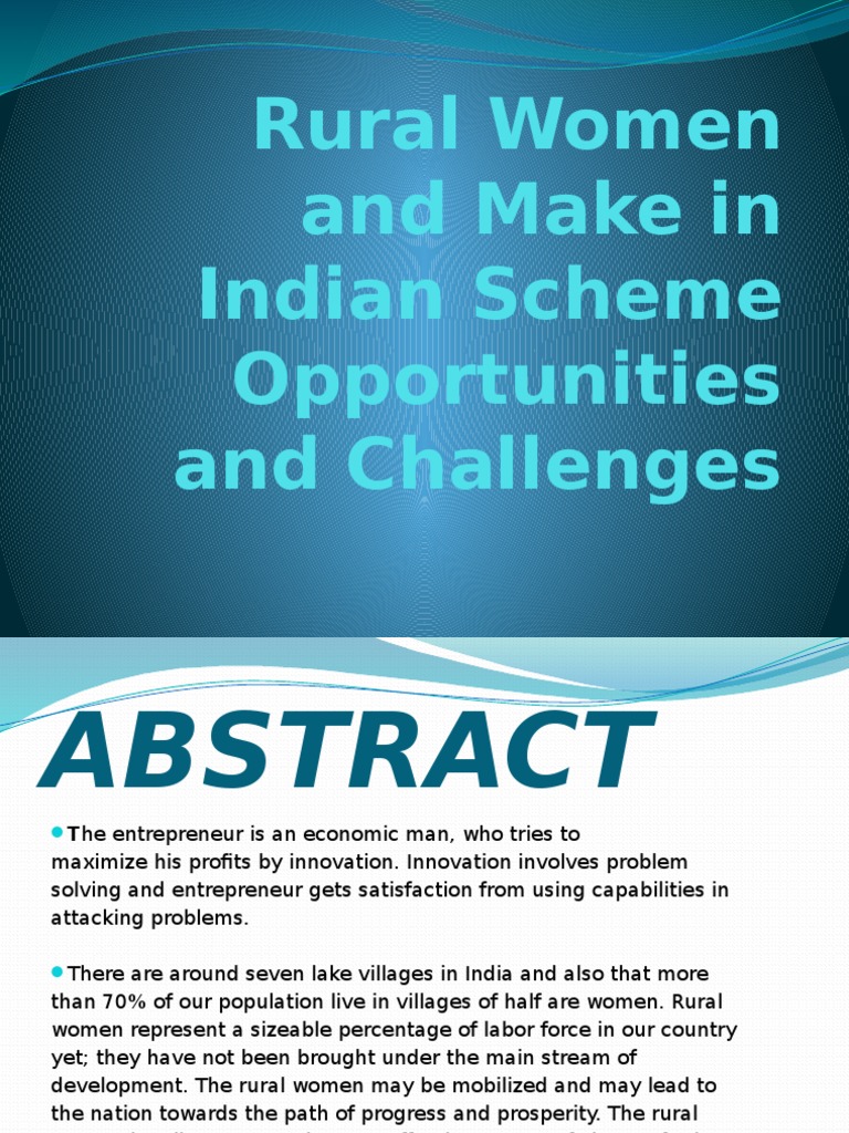 Rural Women Entrepreneurs in India | PDF | Entrepreneurship | Poverty