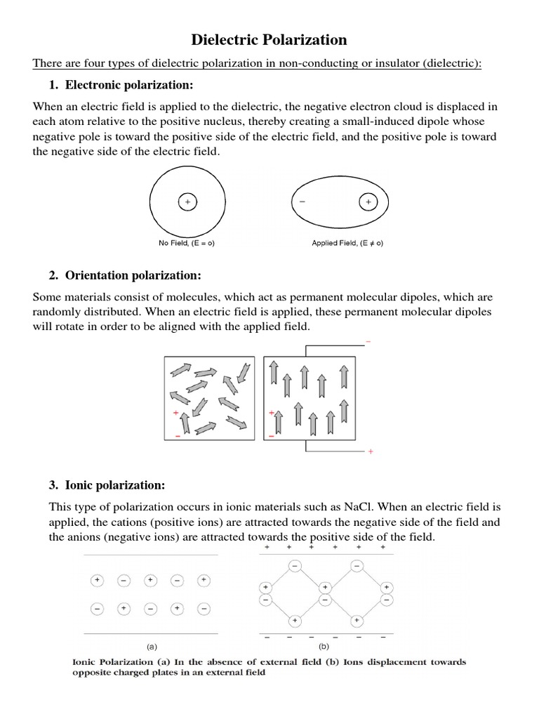 Types of Dielectric Polarization Explained | PDF
