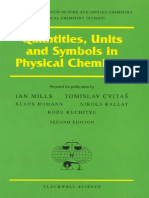 Quantities Units Ad Symbols in Physical Chimistry PDF